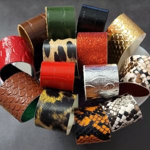 Faux Leather Keychains